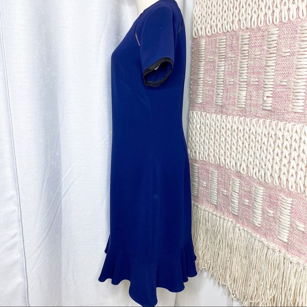 Shoshanna Lombard Navy Blue Mini Ruffle Dress Women’s 6 - Picture 4 of 11